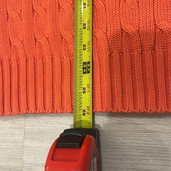 Polo Ralph Lauren Cable Knit Jumper Orange Pullover Sweater unisex - Picture 10 of 15